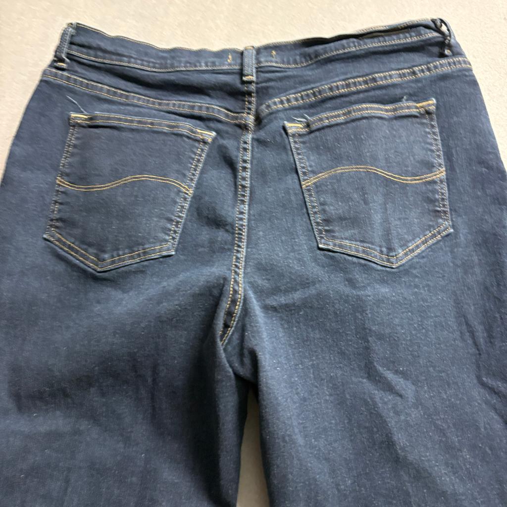 Lee Relaxed Fit Jeans Womens 16 Short Blue Denim Stretch Straight Leg Pants