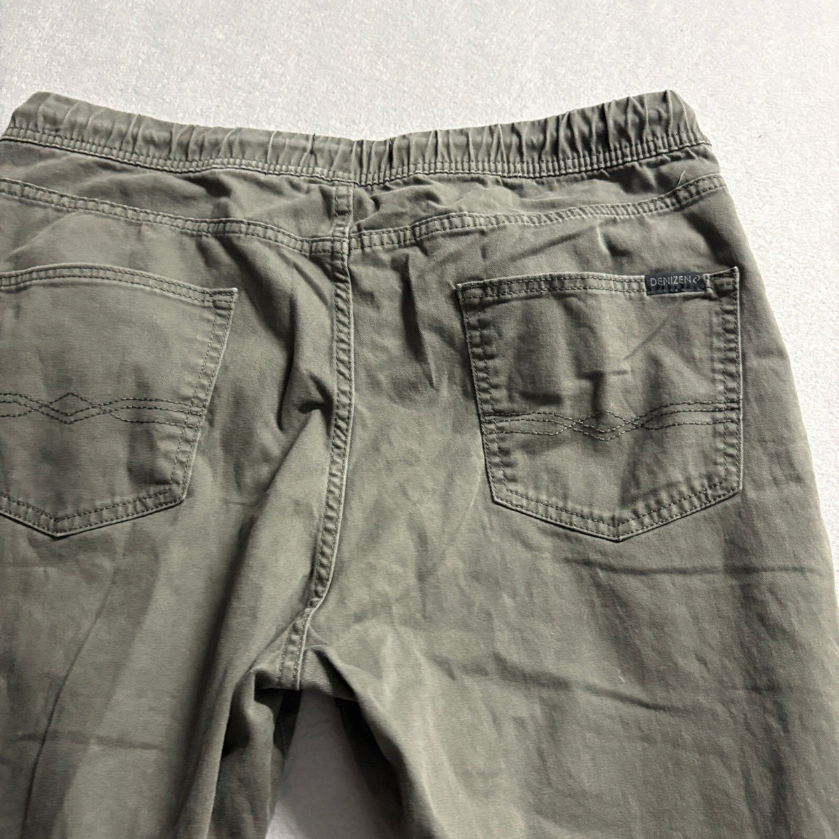 Denizen from Levis Mens Jogger Pants Green Cotton Stretch Elastic Waist Size
