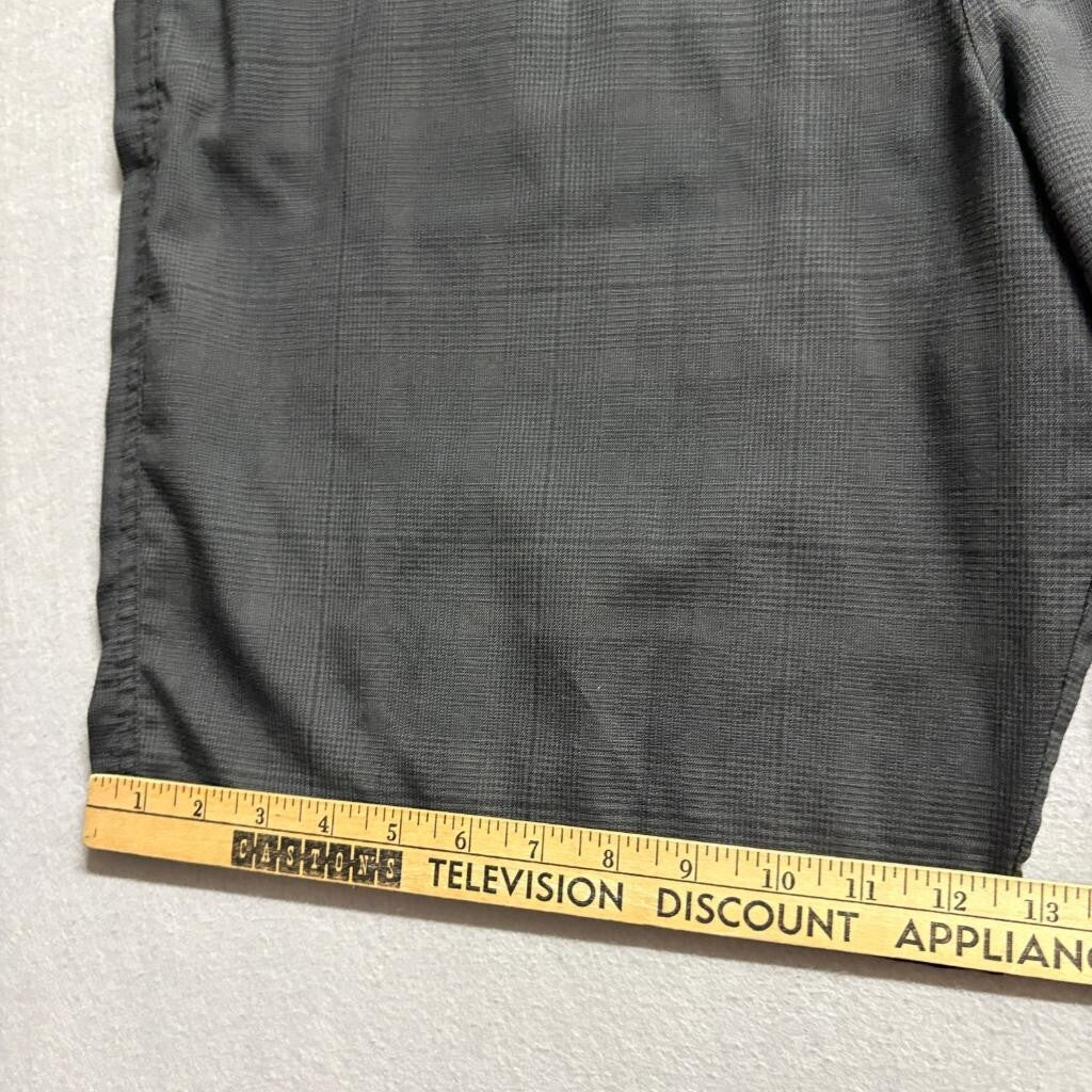 Hang Ten Mens Hybrid Shorts Size 40 Gray Plaid Stretch Casual Board Shorts