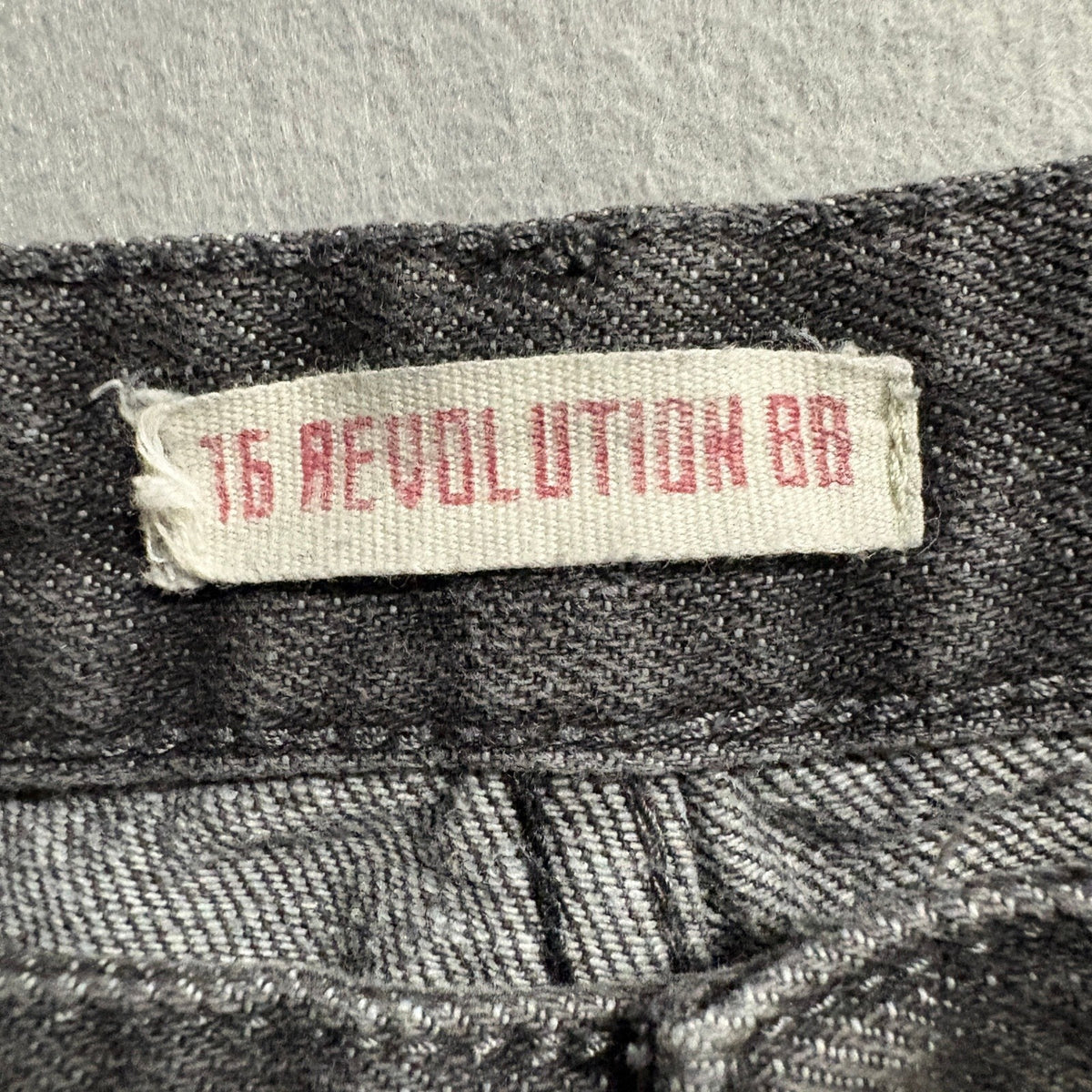 16 Revolution BB Jeans Womens 14/27 Gray Denim Straight Leg High Rise Stretch