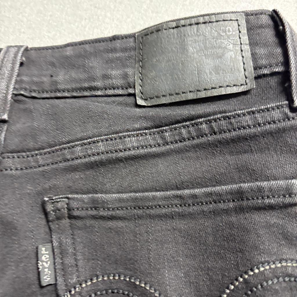 Levis 535 Super Skinny Jeans Womens 27x30 Black Denim Stretch Low Rise