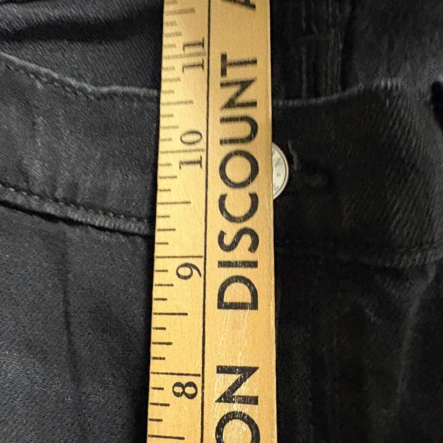 American Eagle Low Rise Baggy Flare Jeans Womens 10 Long Black Distressed