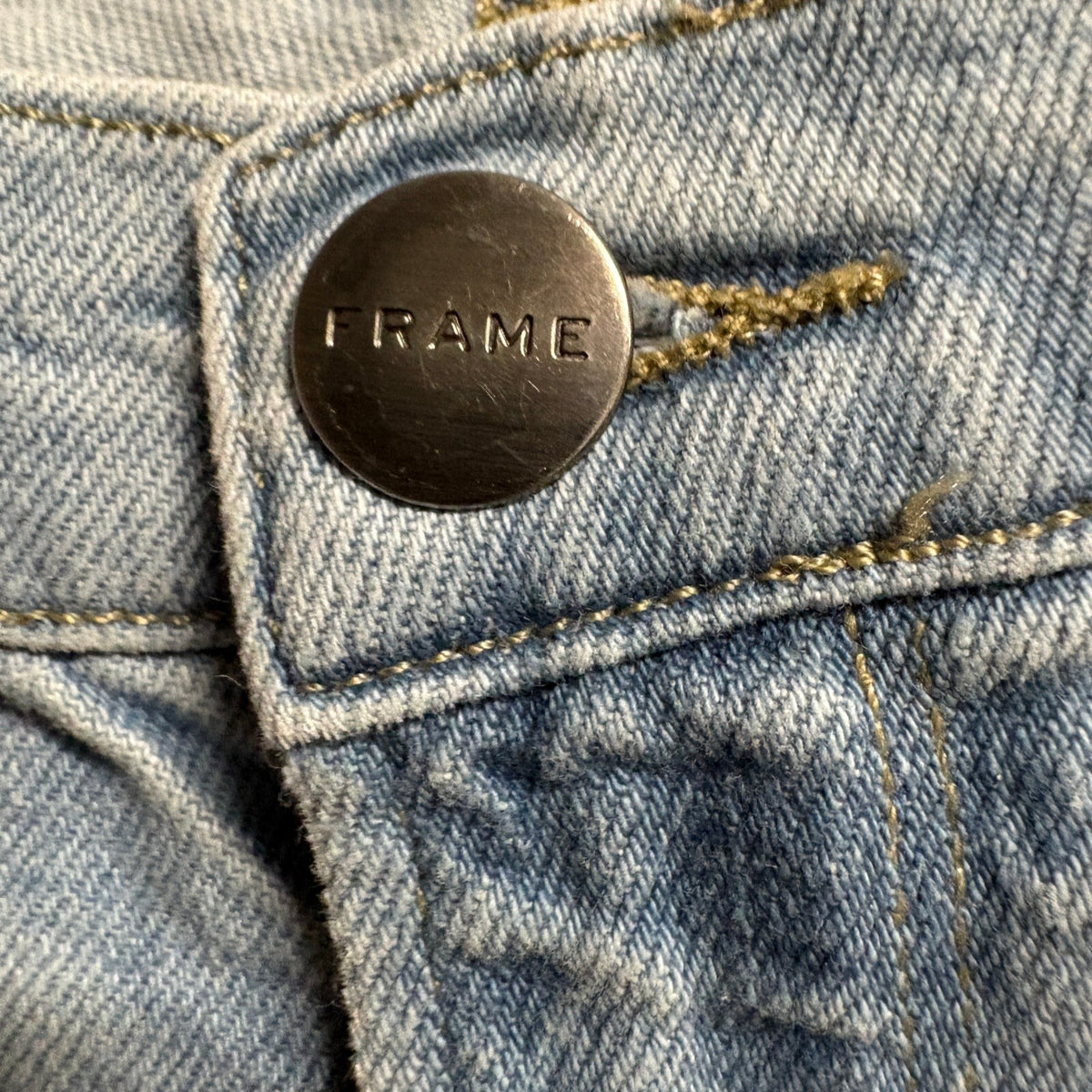 Frame Le Garcon Crop Distressed Jeans Womens Size 30 Light Wash Blue Denim