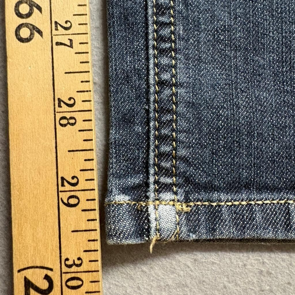 Machine Nouvelle Mode Jeans Womens Size 7 Blue Denim Straight Leg Embroidered
