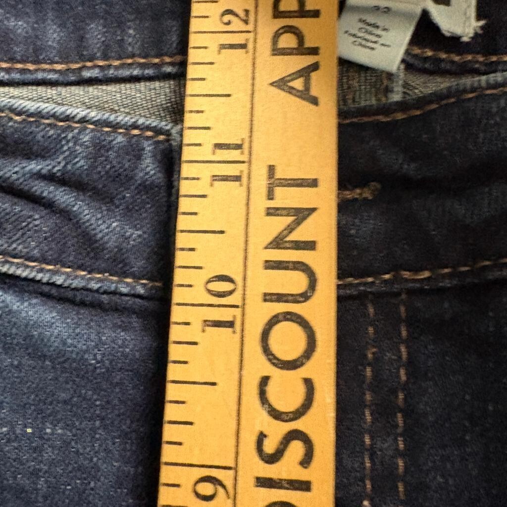 Abound Womens Blue Denim Jeans Size 32 Stretch Straight Leg Dark Wash