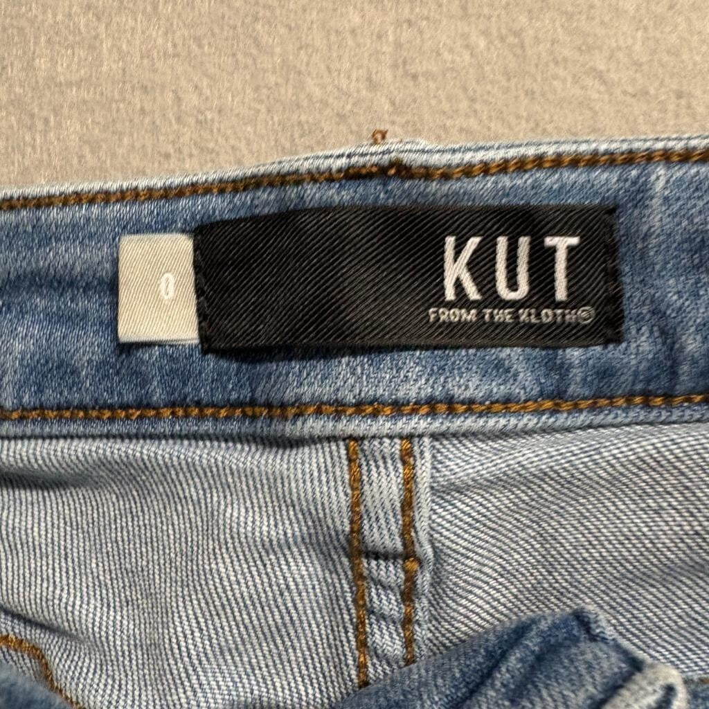 Kut from the Kloth Rachael Fab Ab Mom Jean Shorts Womens Size 0 Blue Denim