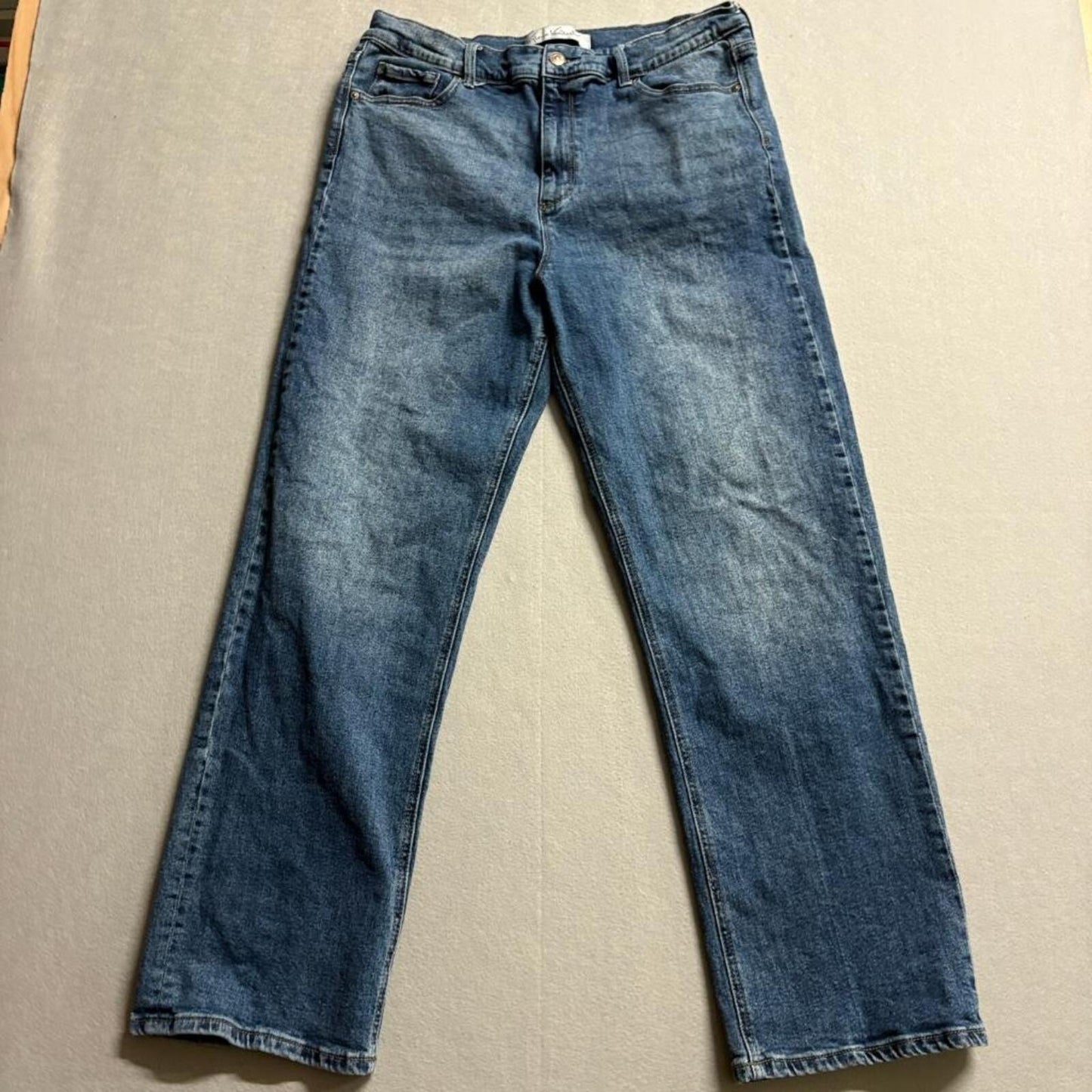 Gloria Vanderbilt Jeans Womens 12 Blue Denim Straight Leg Stretch Mid Rise
