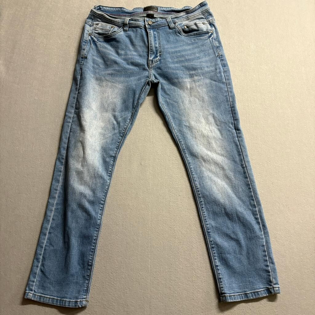 Steve's Jeans Mens 34x30 Blue Denim Stretch Straight Leg Pants
