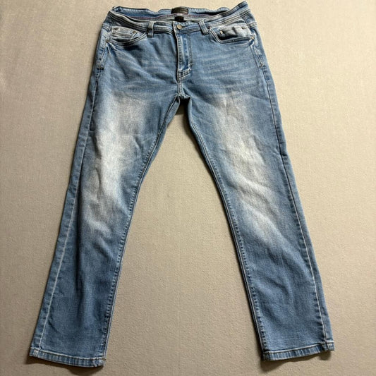 Steve's Jeans Mens 34x30 Blue Denim Stretch Straight Leg Pants