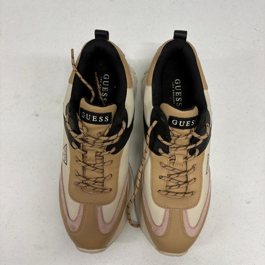 Guess WGOUST-R Womens Platform Sneakers Size 10M Beige Pink Chunky Dad Shoes
