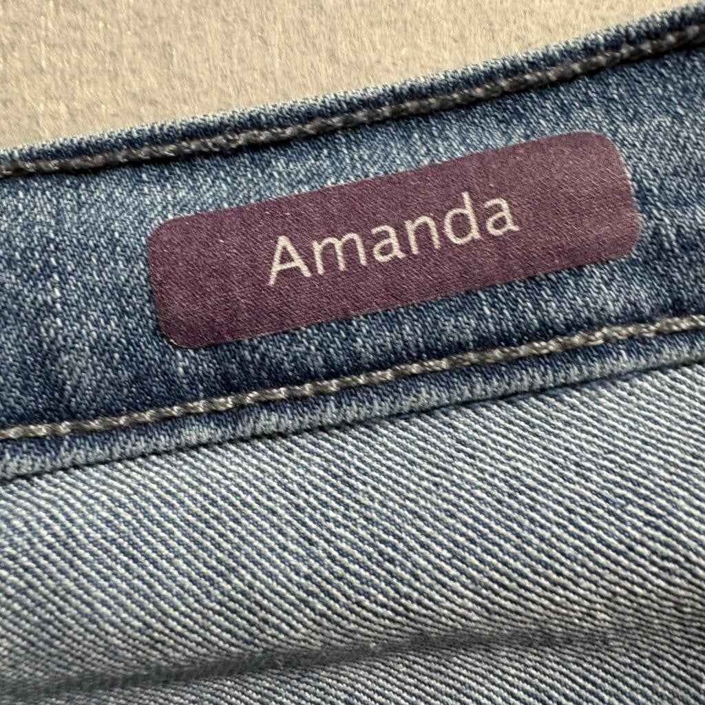 Gloria Vanderbilt Amanda Jeans Womens 16W Blue Denim Classic Straight Leg