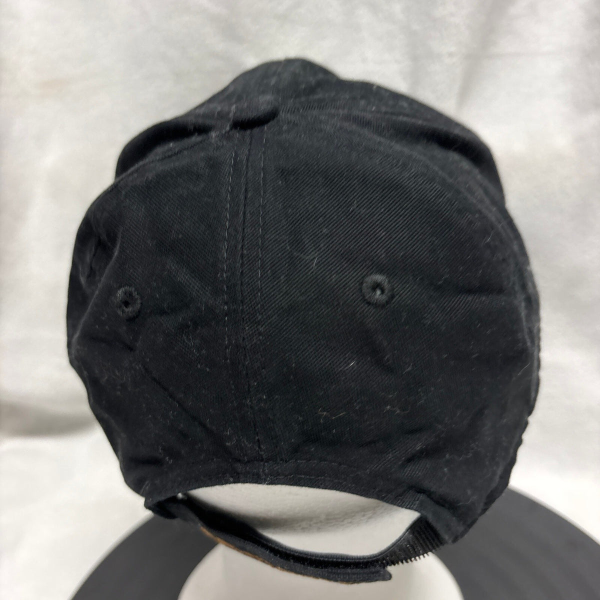 Carhartt Mens Black Cotton Canvas Leather Logo Patch Adjustable Baseball Cap Hat - Photo 4