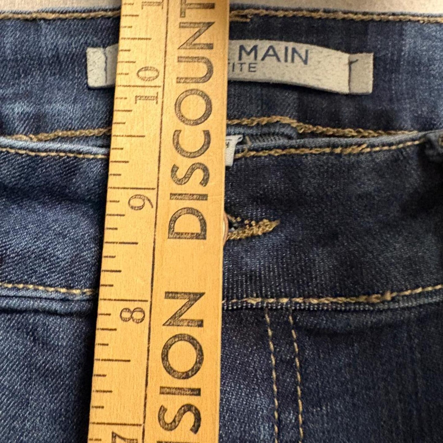 9th & Main Petite Jeans Womens 10P Blue Denim Stretch Wide Leg Cropped Flare