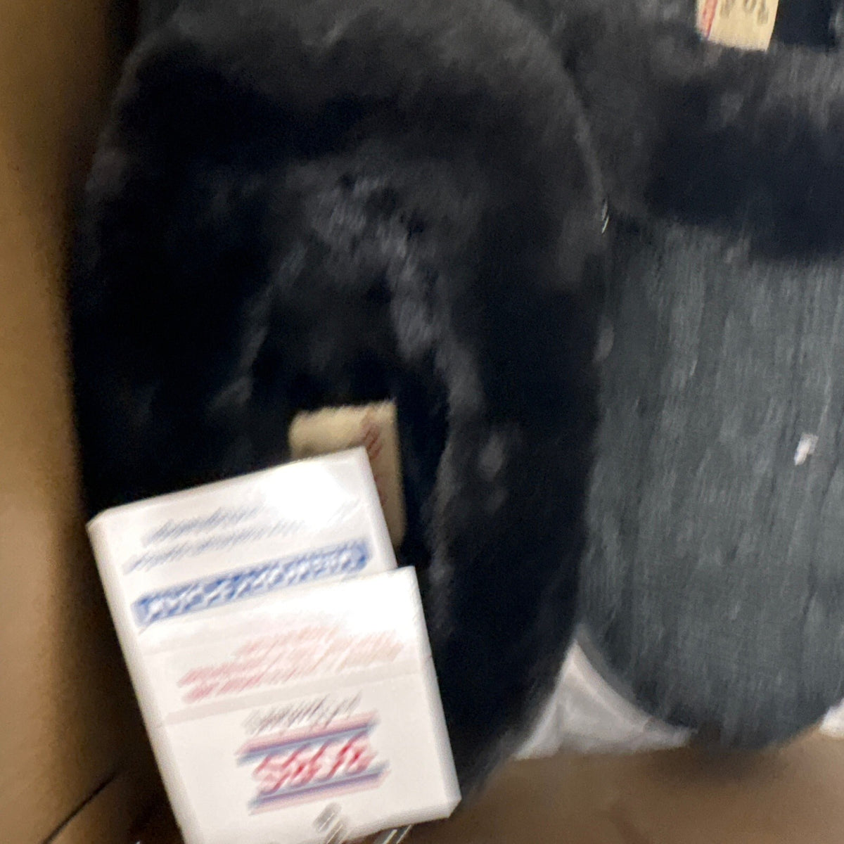 Skechers BOBS Keepsakes Ice Angel Black Cable Knit Slippers Womens 7.5 Wide