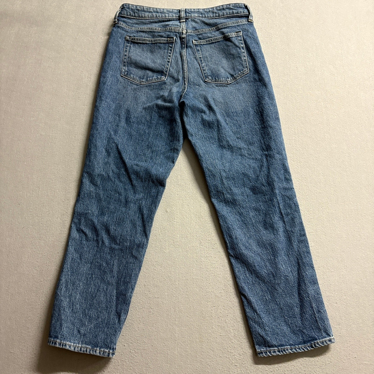Free Assembly Womens High Rise Straight Leg Jeans Blue Denim Size 10 Medium Wash