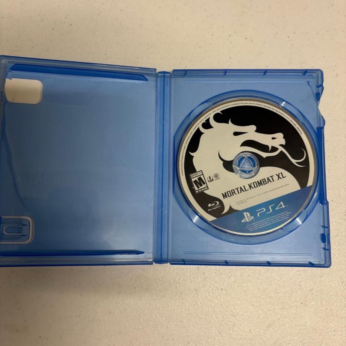 Mortal Kombat XL Sony PlayStation 4 PS4 Game Disc and Case