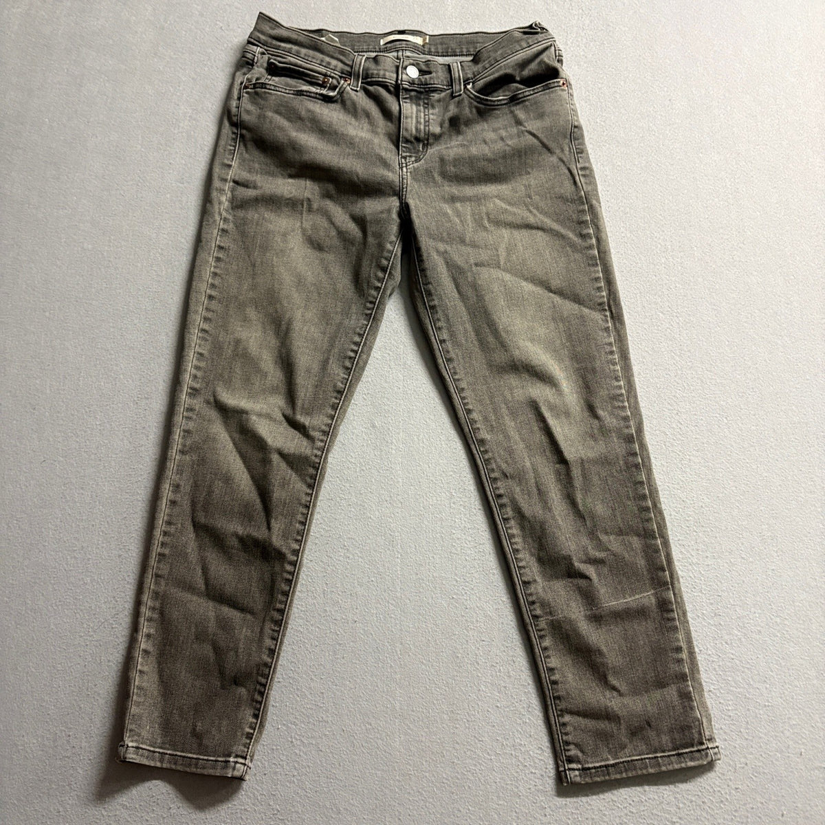 Levi's Boyfriend Jeans Womens Size 30 Gray Wash Stretch Ankle Denim Pants W30