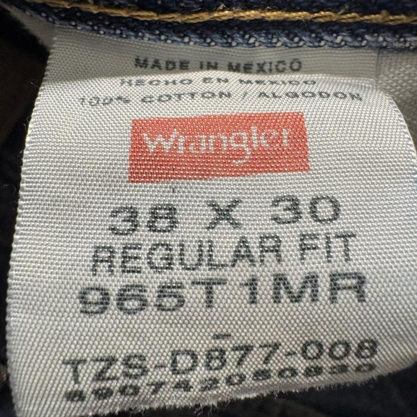 Wrangler Authentics Mens Blue Jeans 38x30 Regular Fit Denim 965T1MR Mexico