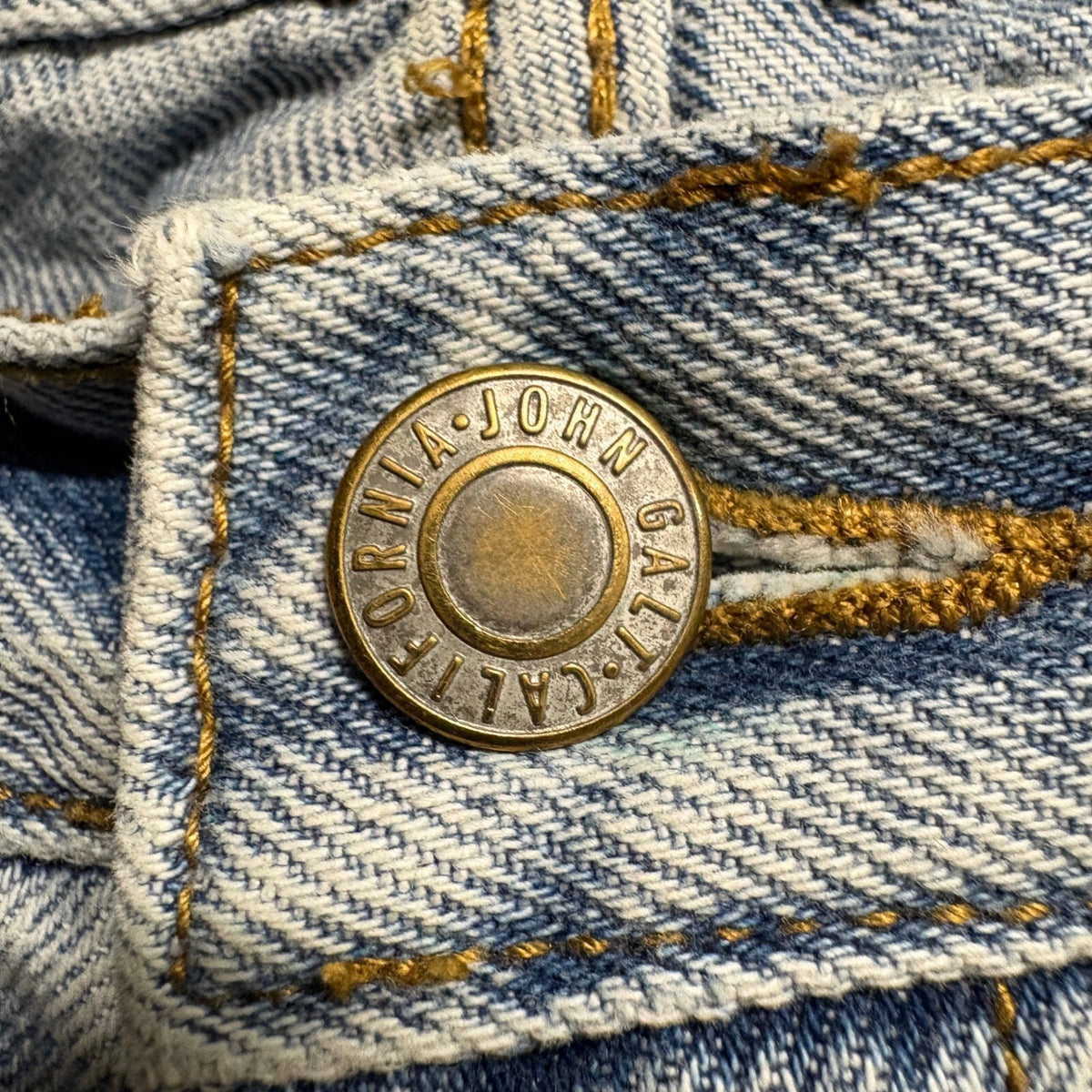 J Galt Brandy Melville Cargo Jeans Womens Size S Light Wash Wide Leg High Rise