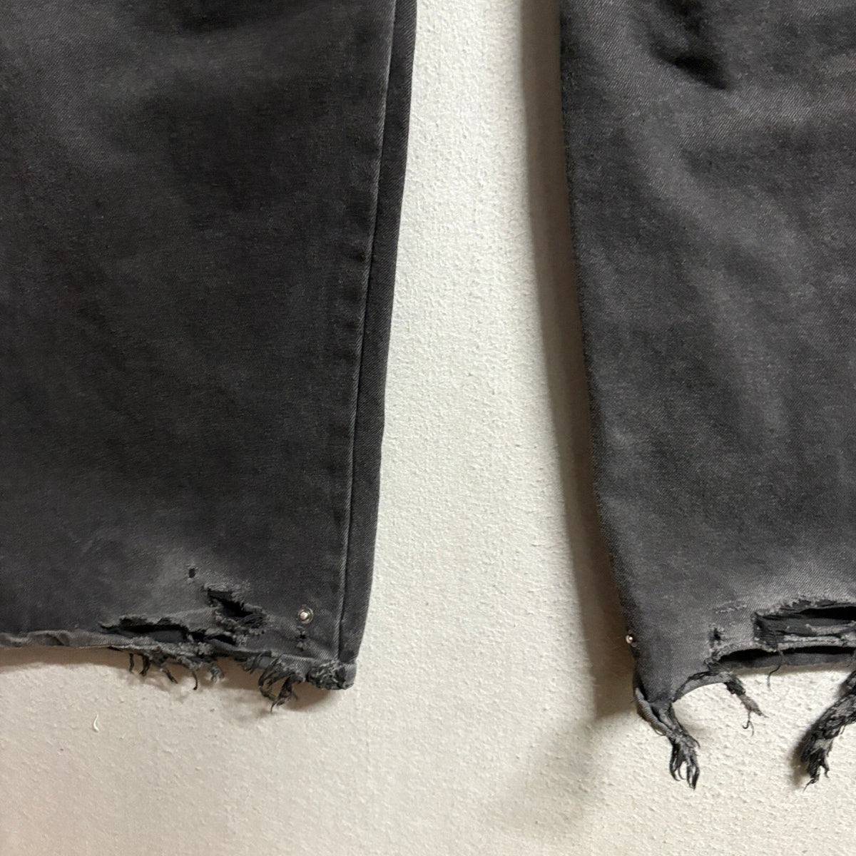 Forever 21 Premium Womens Size 28 Black Cargo Wide Leg Multi Pocket Jeans Pants