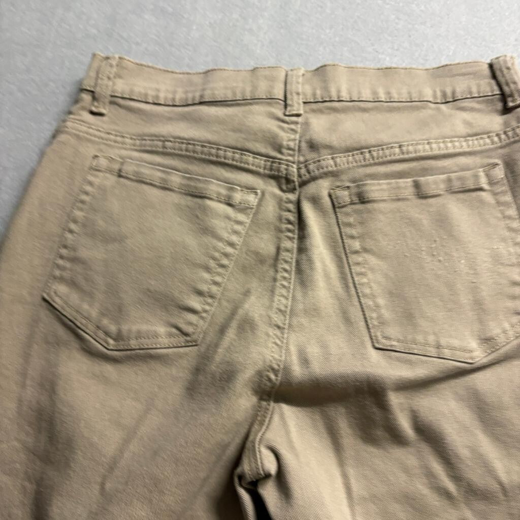 Gloria Vanderbilt Amanda Capri Jeans Womens Size 8 Khaki Brown Stretch Denim