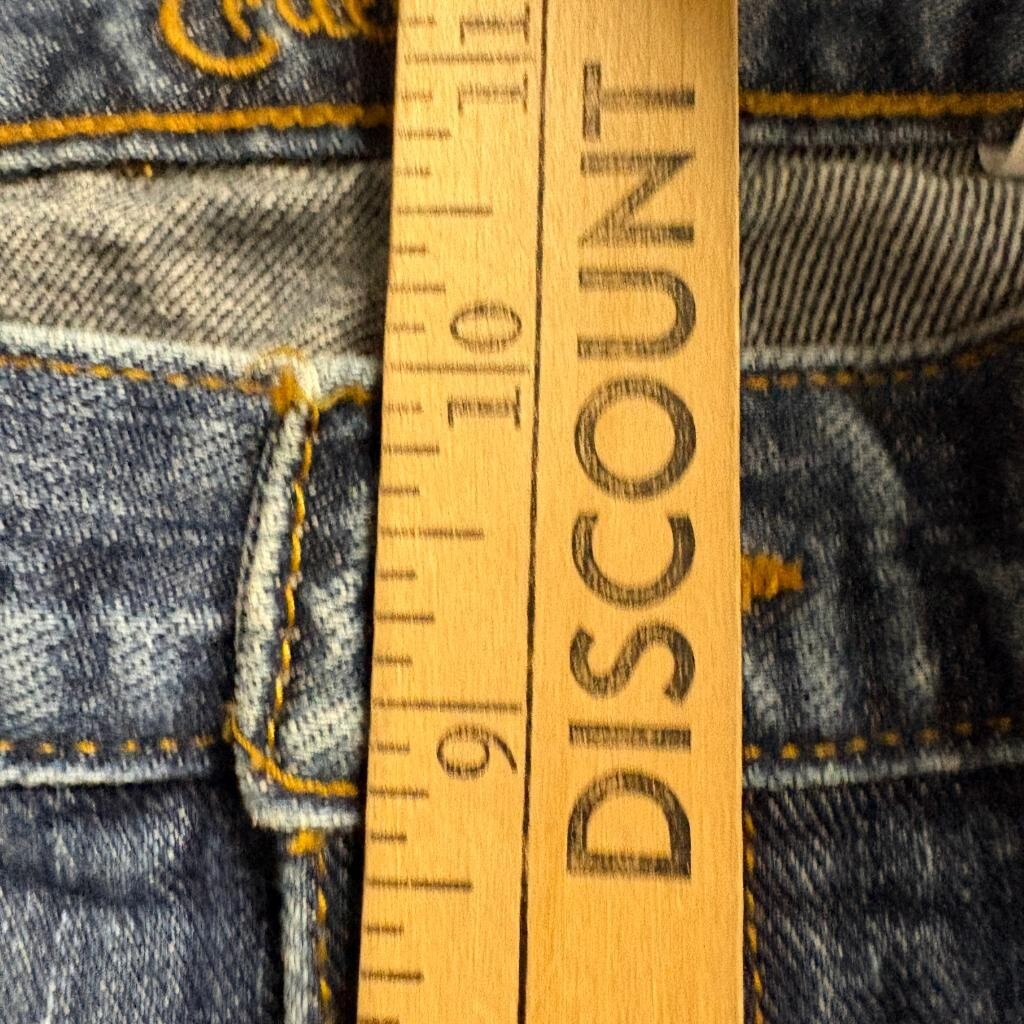 Cruel Girl Slim Jeans Womens 15 X-Long Blue Denim High Rise Straight Leg Western