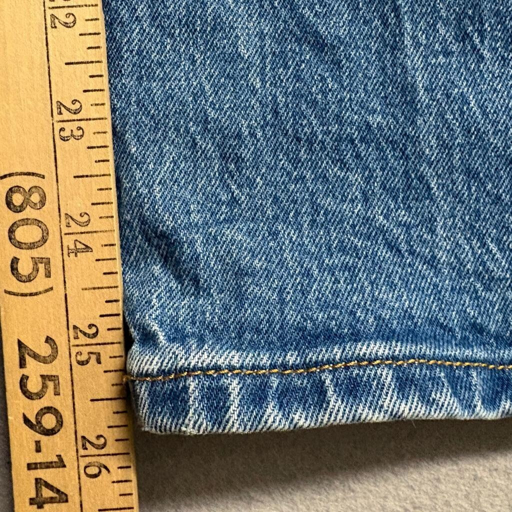 Levi's Premium Ribcage Straight Jeans Womens 29 Blue Denim High Rise Button Fly