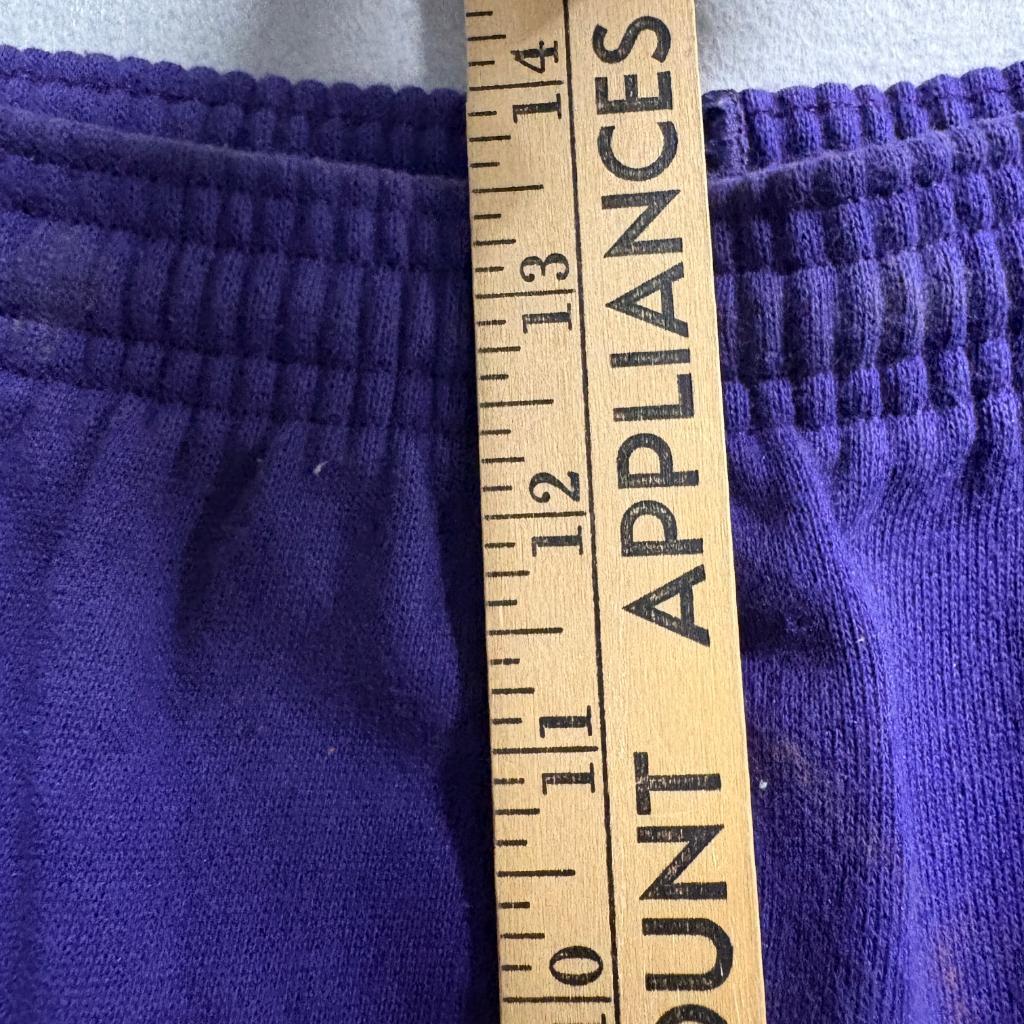 Vintage JE Morgan Sweat Shorts Womens Large Purple Fleece Drawstring Made in USA