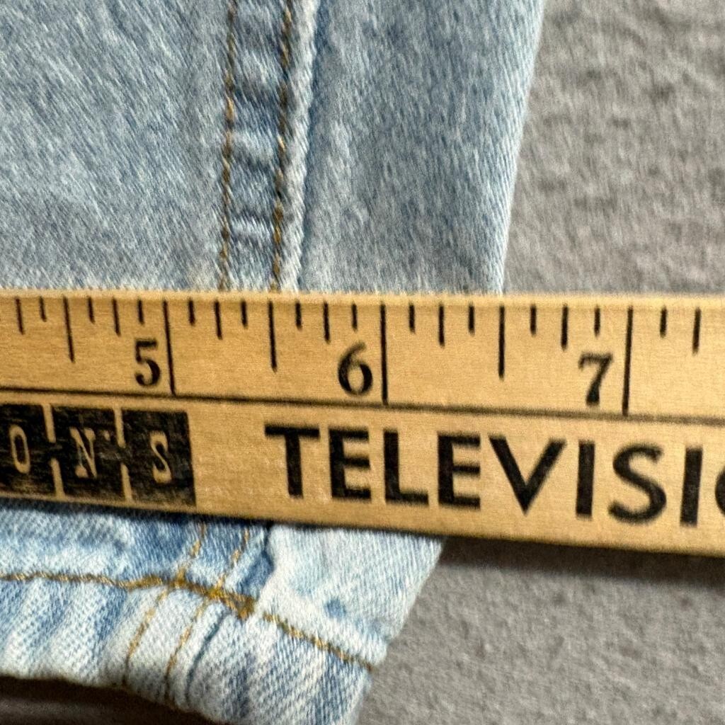 Denim Blvd Los Angeles Paperbag Waist Jeans Womens Medium Light Wash Denim