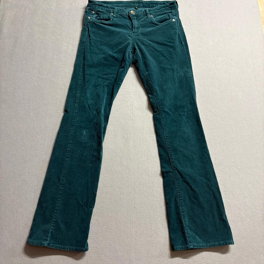 Kut from the Kloth Corduroy Pants Womens Size 6 Green Bootcut Stretch Cord