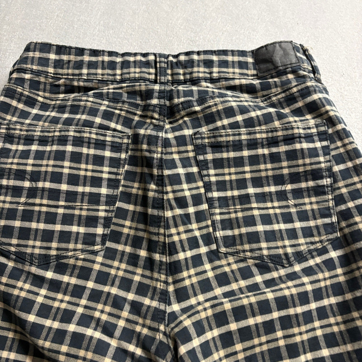 American Eagle Plaid Pants Womens Size 10 X-Long High Waist Stretch Mom Jean