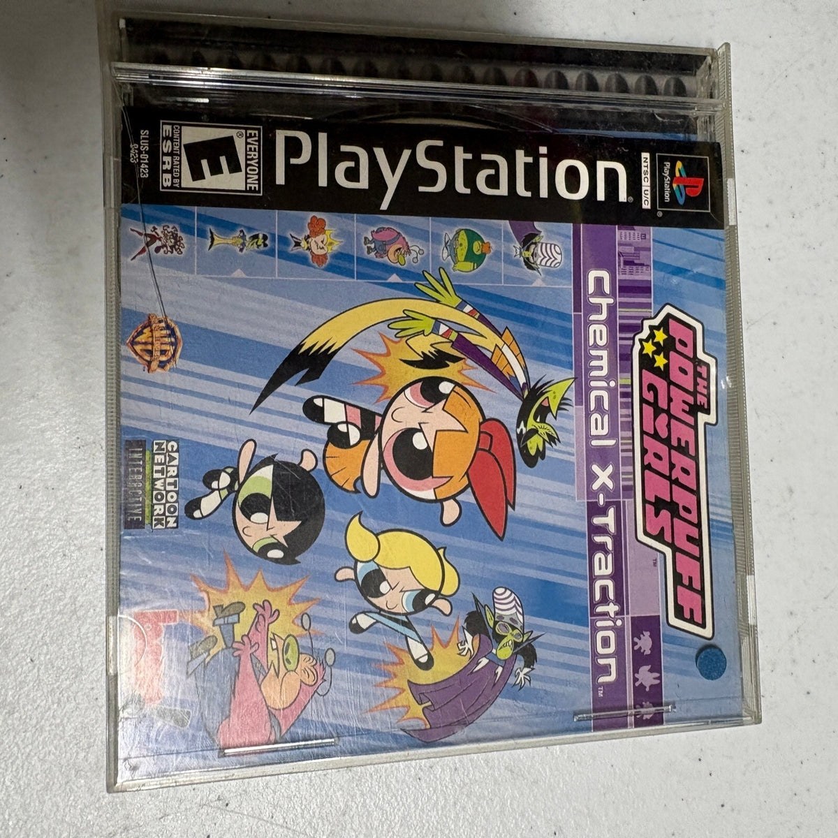 The Powerpuff Girls Chemical X-Traction Sony PlayStation PS1 Game CIB Black