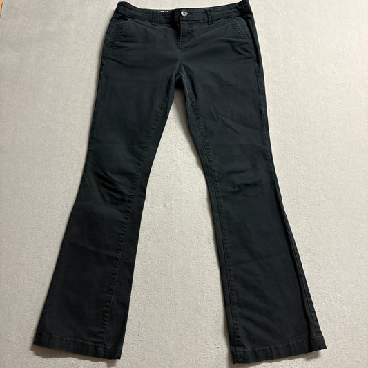 Mossimo Supply Co Womens Mid Rise Bootcut Pants Size 6 Black Stretch Cotton