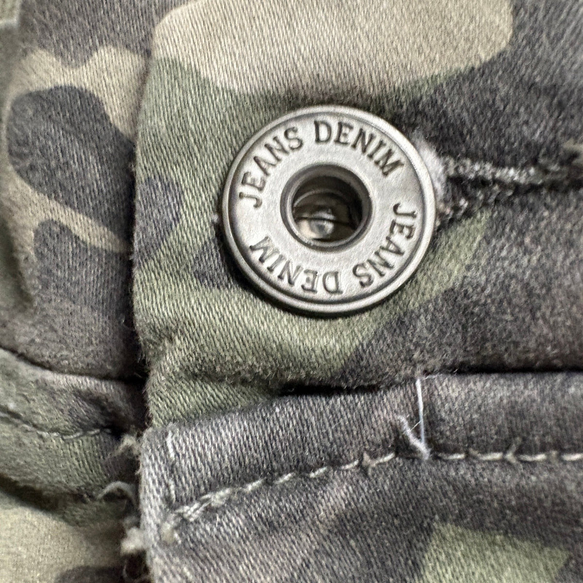 Denim Co Camouflage Jogger Jeans Womens XS Green Camo Drawstring Waist Skinny