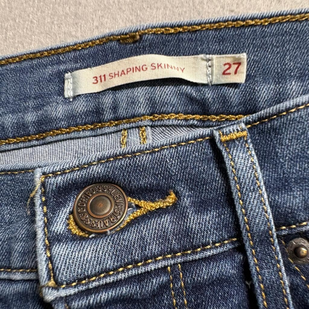 Levi's 311 Shaping Skinny Jeans Womens 27 Medium Wash Blue Denim Stretch