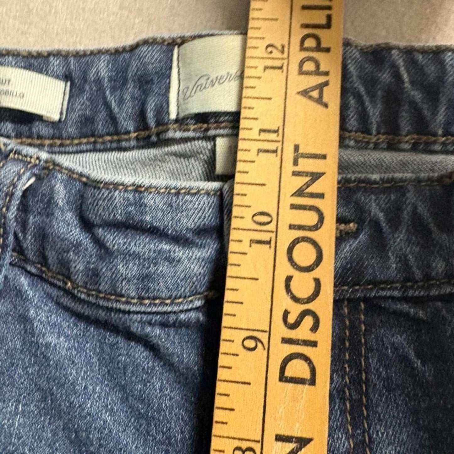 Universal Thread Ankle Bootcut Jeans Womens 12/31R Blue Stretch Denim Cuffed