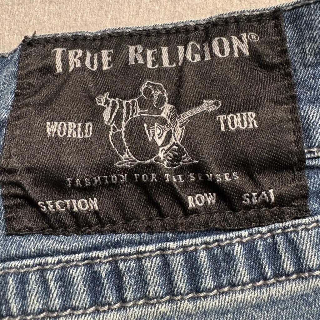 True Religion Rocco Relaxed Skinny Jeans Mens 40 Blue Denim Medium Wash