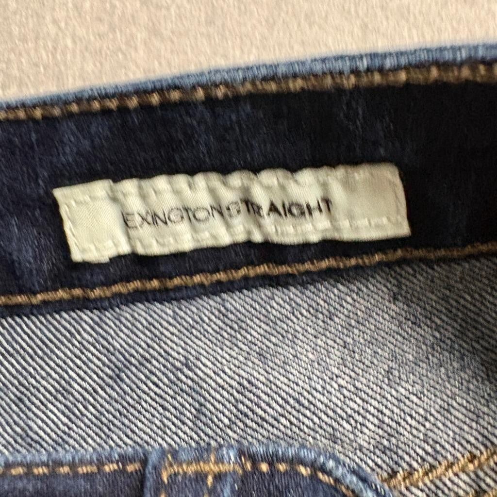 Jones New York Jeans Lexington Straight Leg Womens Size 12 Dark Wash Slimming