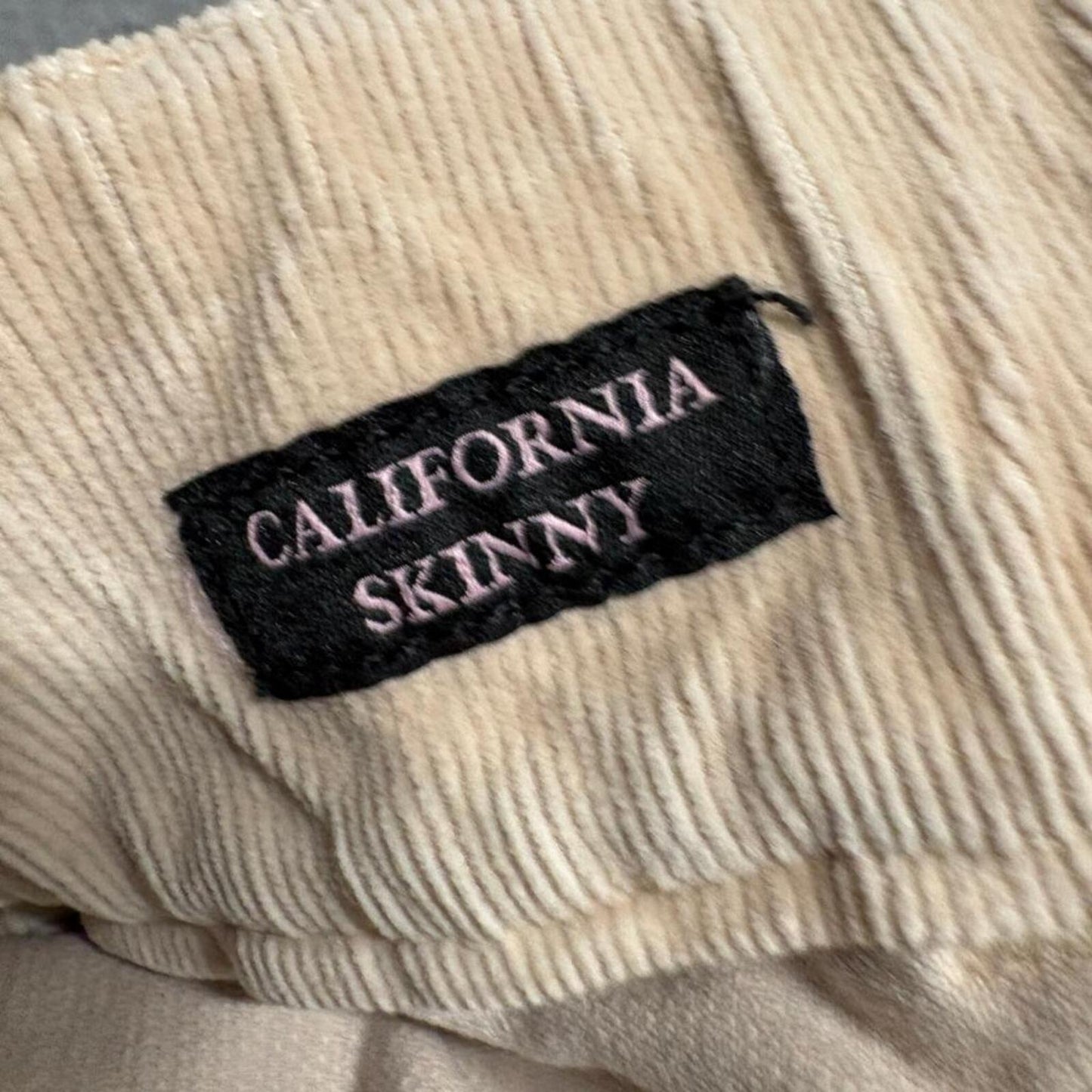 Juicy Couture Corduroy Pants Womens 8 Beige California Skinny Pull On Stretch