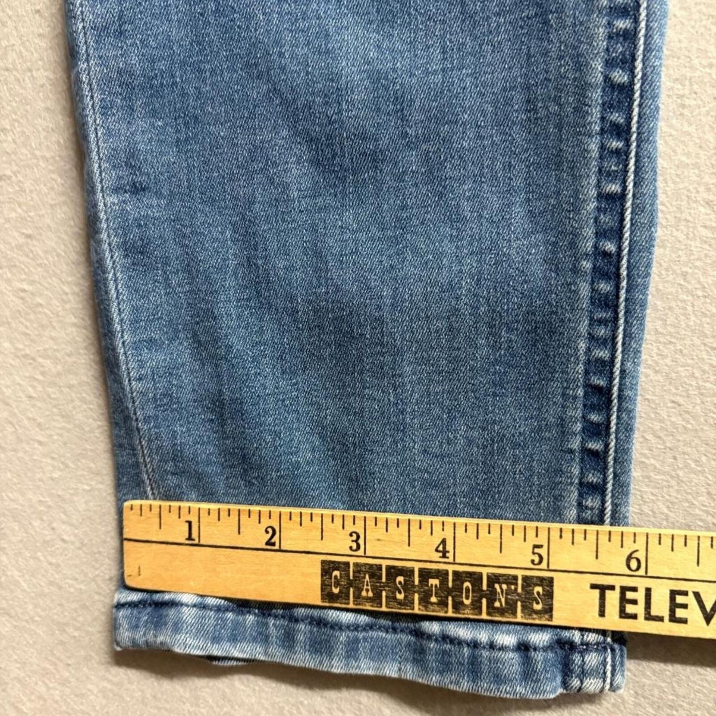 D&Co Signature Pull On Jeans Womens 6T Tall Blue Denim Stretch Skinny Jegging