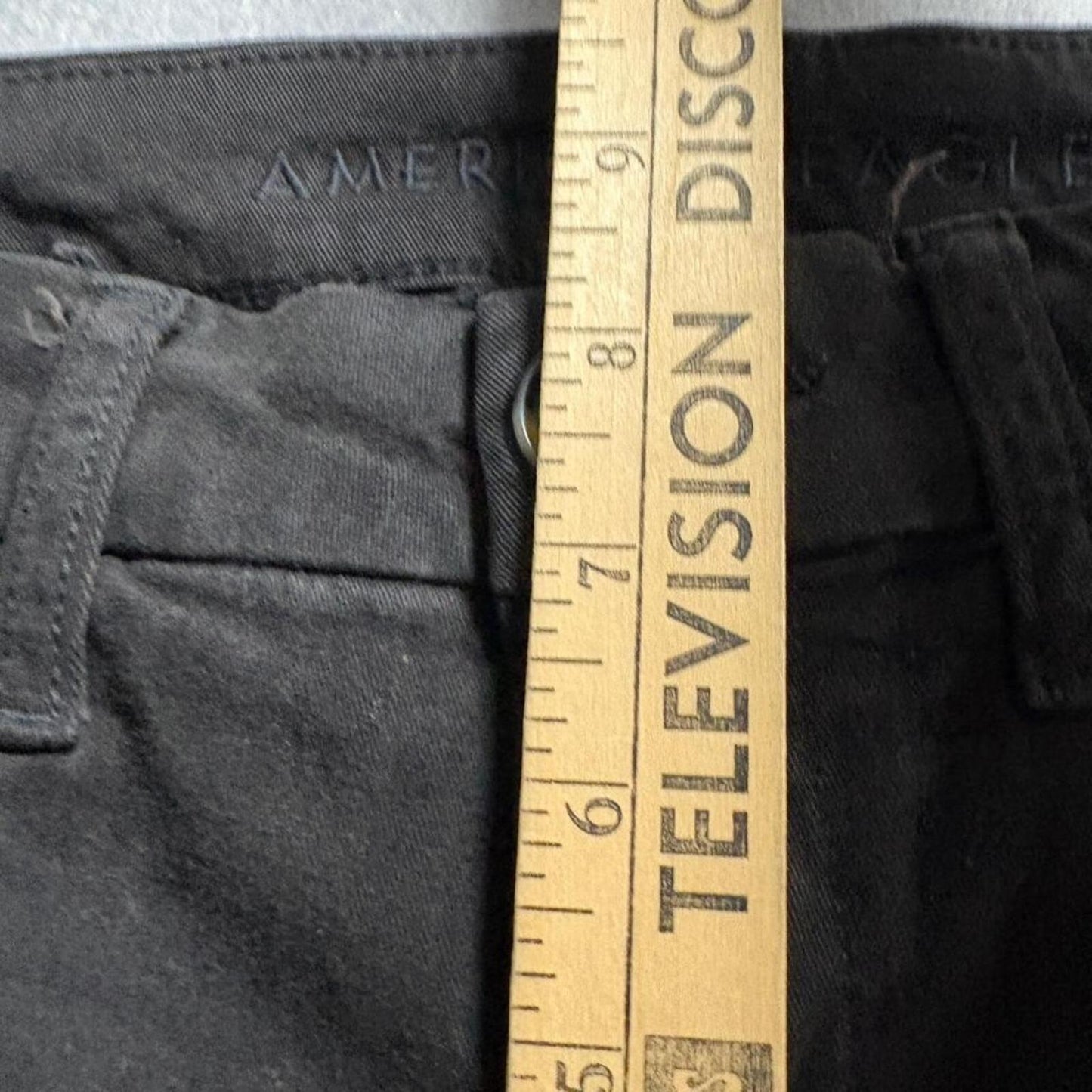 American Eagle Skinny Stretch Pants Womens Size 0 Black Cotton Blend Chino Jeans