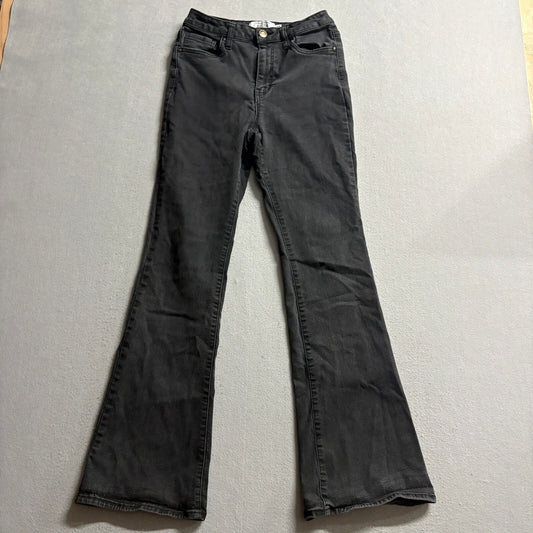 Refuge Denim Austin Flare Jeans Womens Size 5 Black High Rise Stretch Bell
