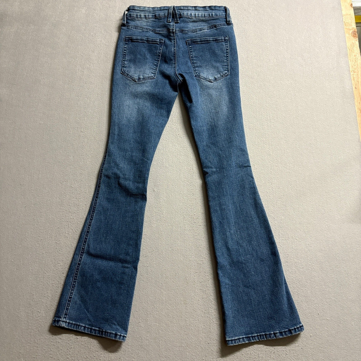 Rise Supply Co Flare Jeans Womens Size 5 Medium Wash Stretch Denim High Rise
