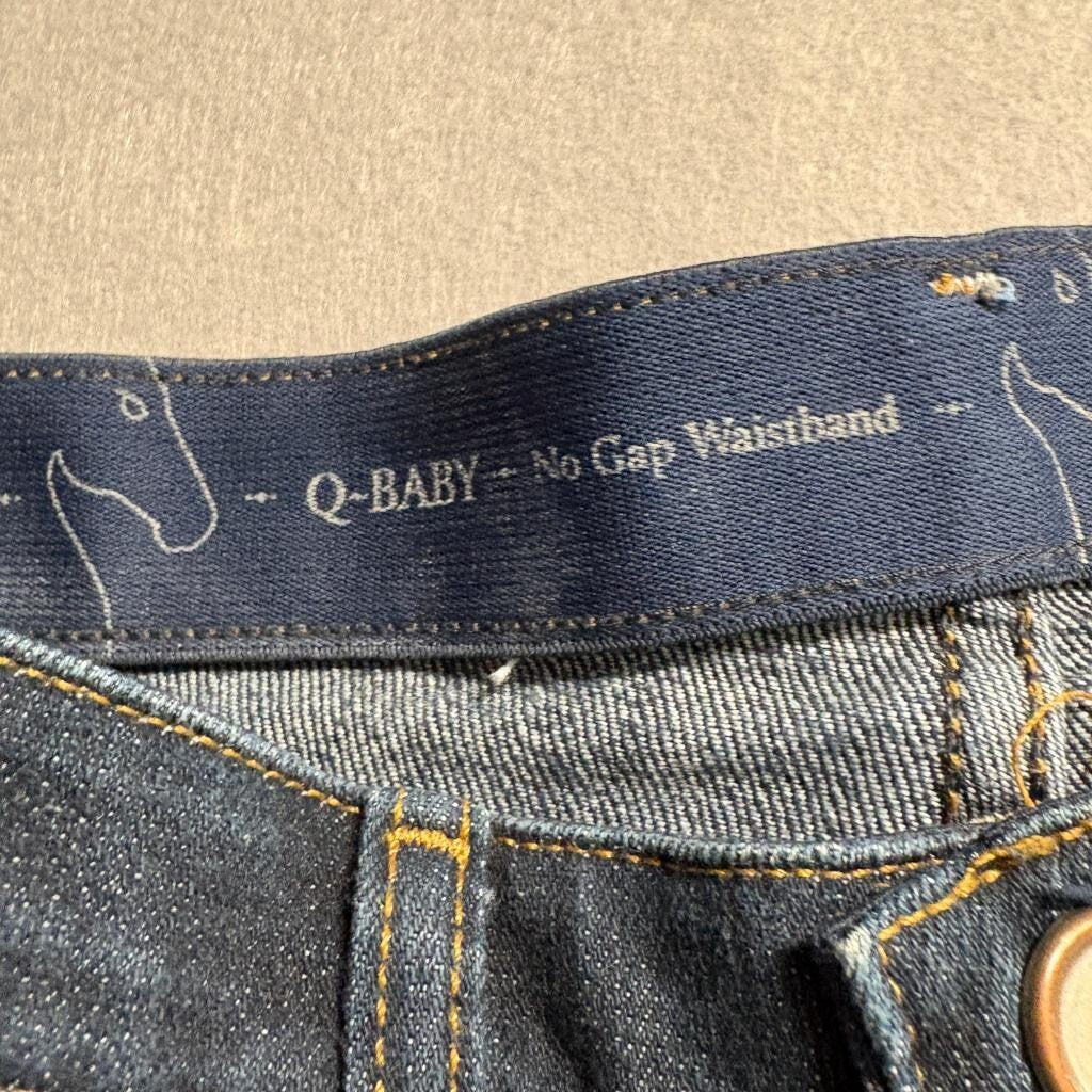 Wrangler Q-Baby Ultimate Riding Jeans Womens 1/2x34 Dark Wash No Gap Waistband