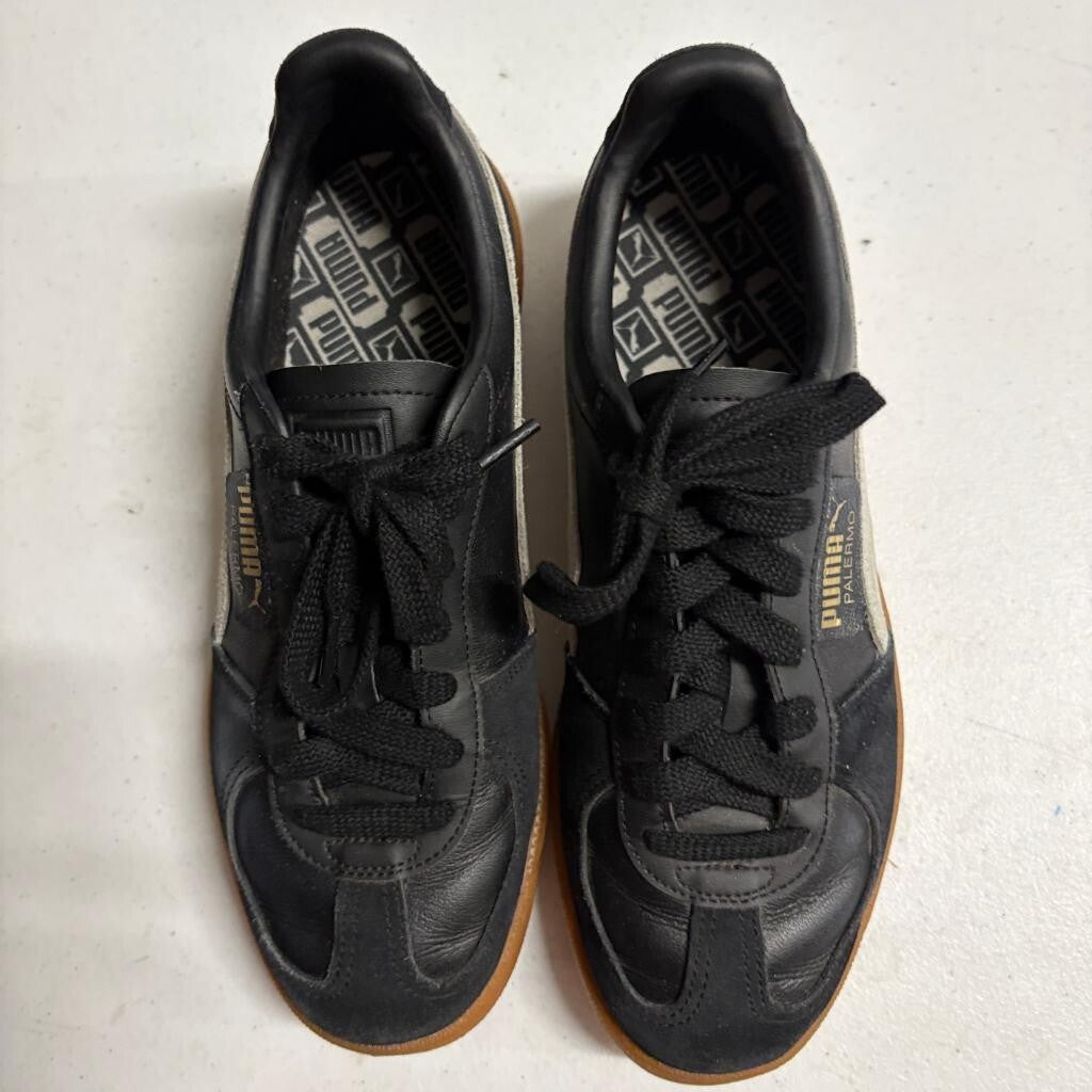 Puma Palermo Lth Black Feather Gray Gum Mens Size 10 Leather Sneakers 396464-03