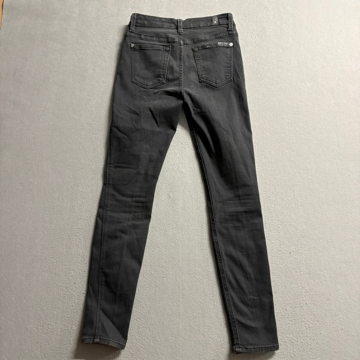 7 For All Mankind b(air) High Waist Ankle Skinny Jeans Womens Size 25 Black