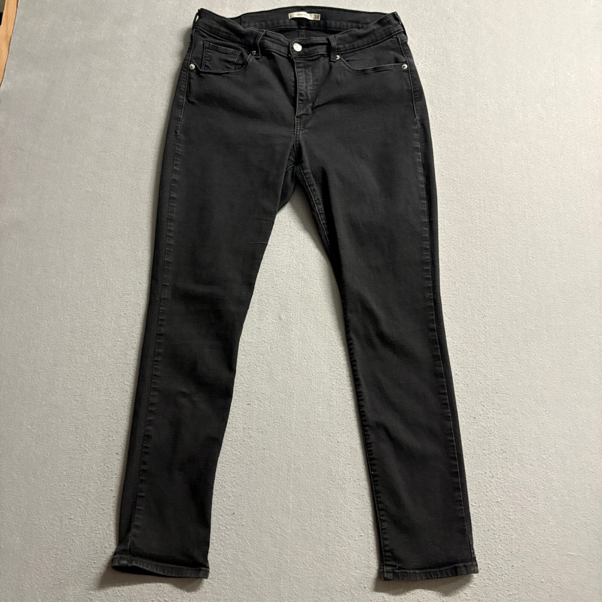 Levi's Classic Skinny Jeans Womens 12M Black Denim Stretch Pants W31 L30