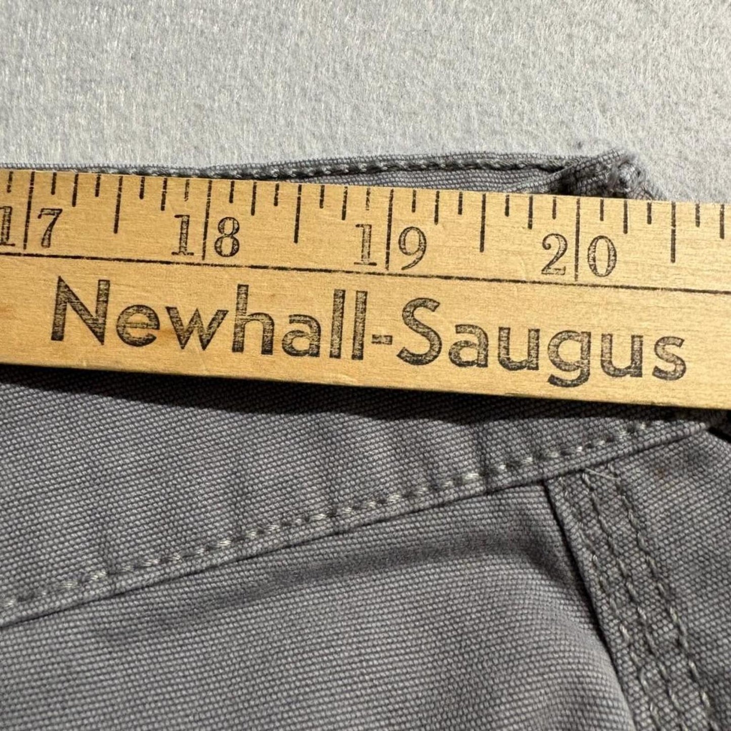Hawx Work Gear Mens Utility Pants 40x30 Gray Canvas Stretch Carpenter Workwear