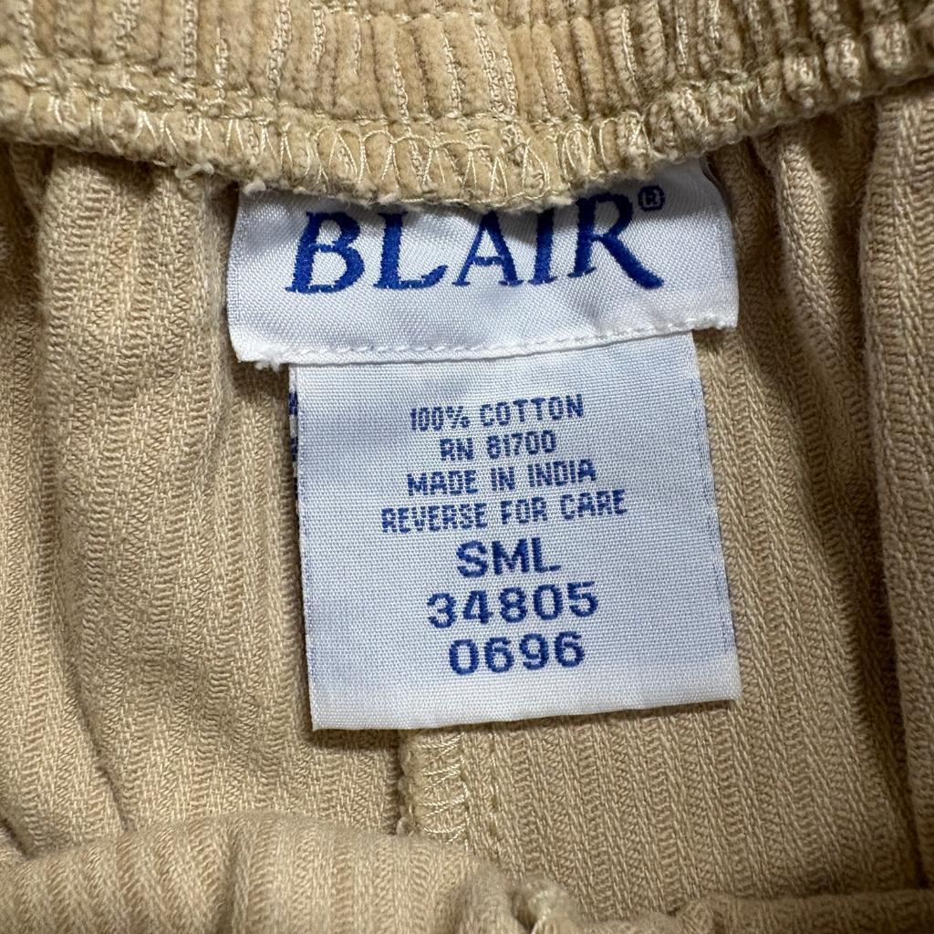 Blair Corduroy Pants Womens Small Beige Tan Cotton Elastic Waist Straight Leg