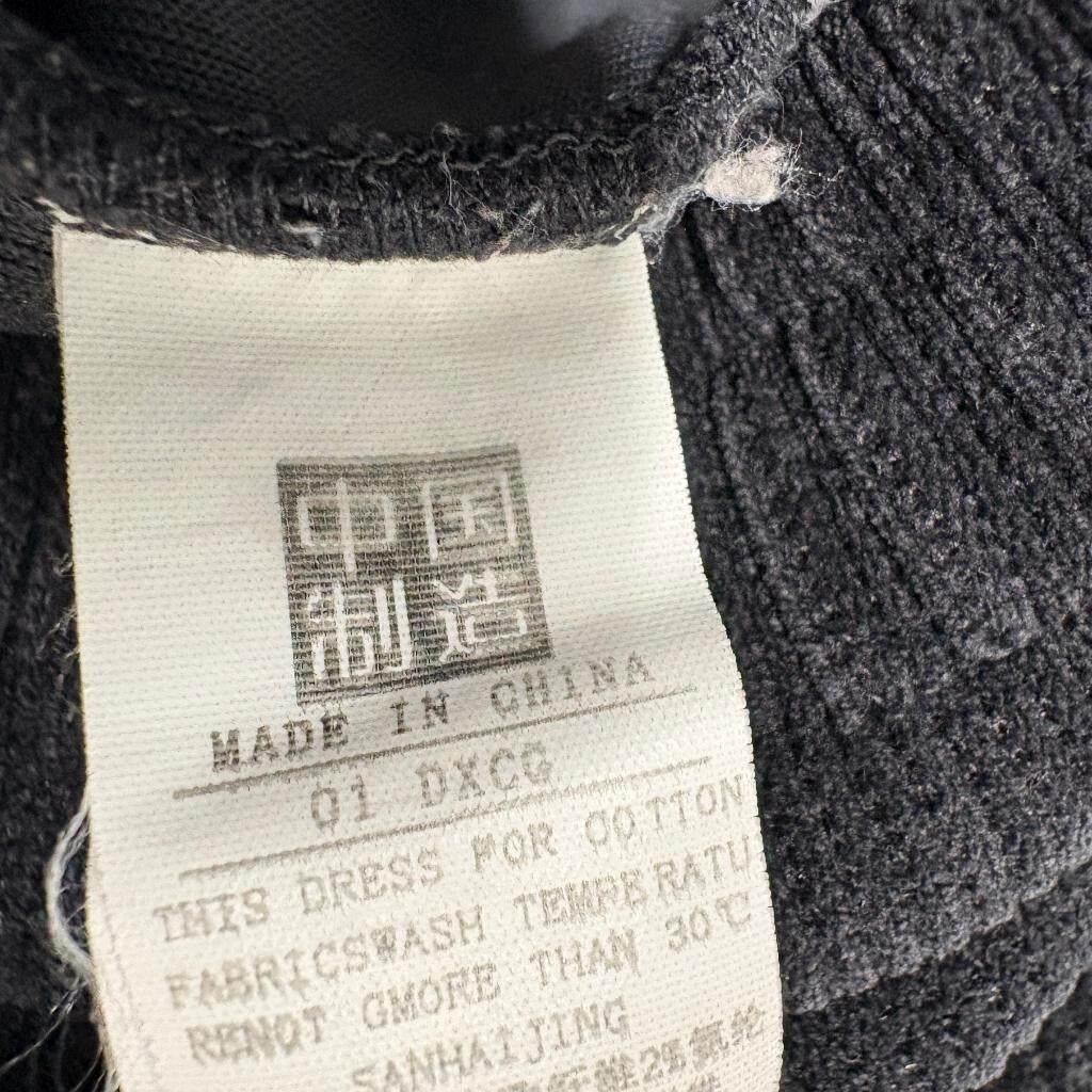 Sanhaijing Gray Corduroy Jogger Pants Womens Medium Elastic Waist Tapered